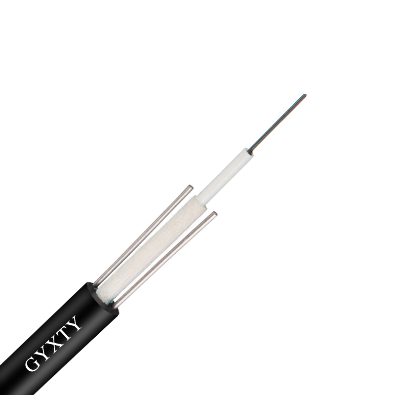 GYXTY 12core single mode aerial fiber optic cable with two steel messenger outdoor fiber optical cable