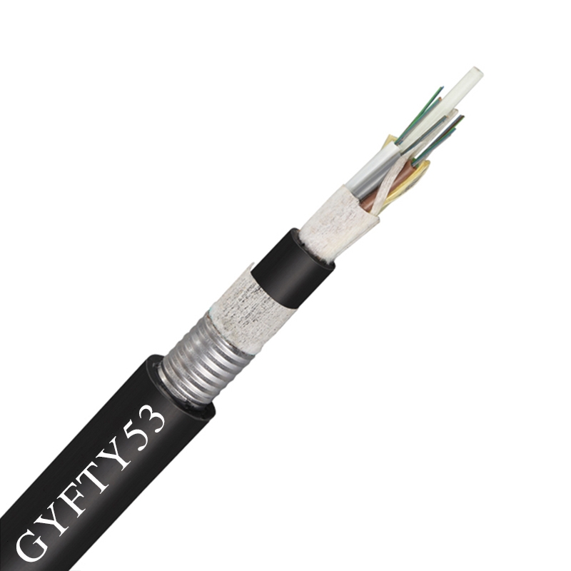 GYFTY53 outdoor fiber optic cable double jacket fibre optical cable multicore fiber optic cable