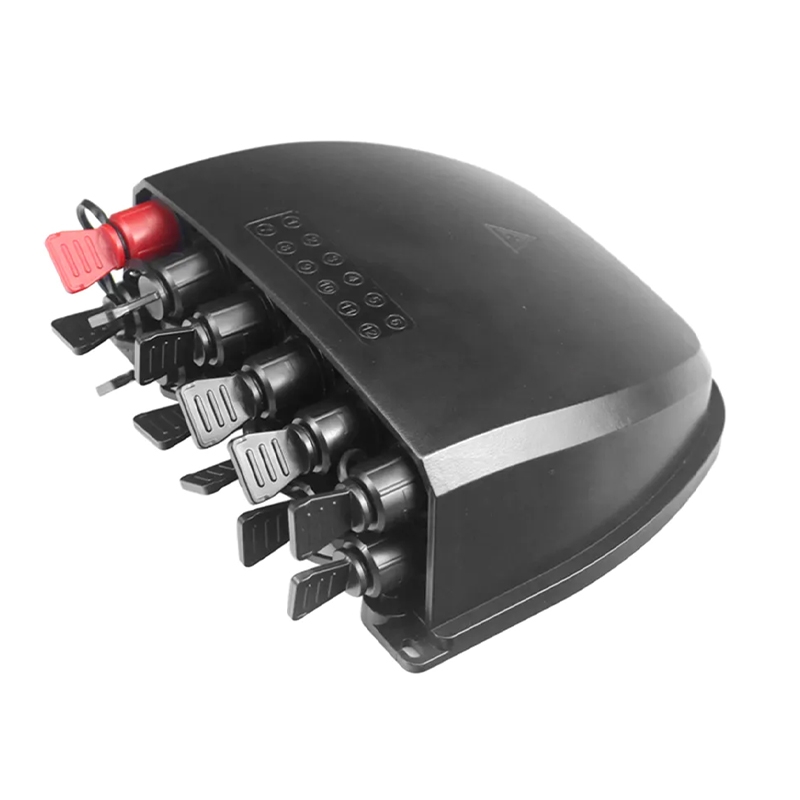 Pre-Connected 12-core Fiber Optic Distribution Box Red/Green/Black with Mini SC Adapter