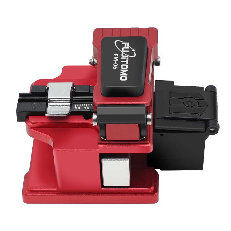 Fujitomo High Precision FM-06 Cortadora de fibra óptica de estabilidad automática 48,000 hendiduras con cubo de basura incorporado Cuchilla FM-06