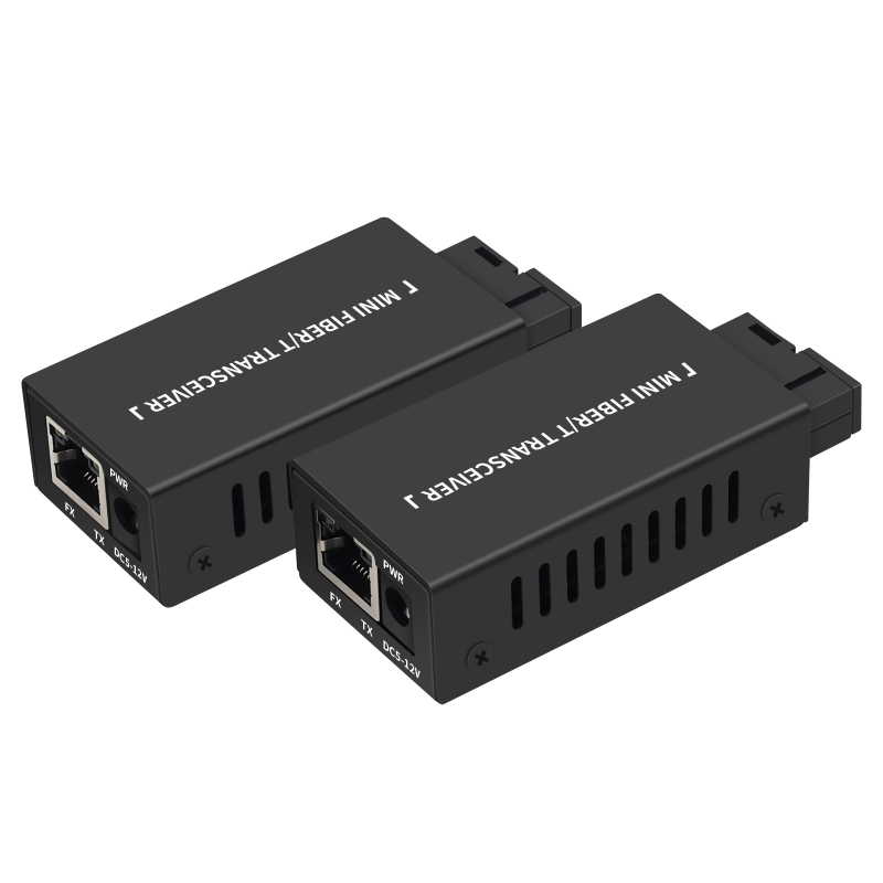 富士通迷你媒体转换器1g千兆10/1000米底座1SC光纤端口1 RJ45以太网光纤HTB媒体转换器交换机